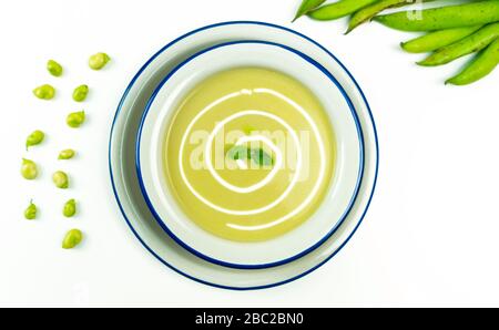 Frische fava-bohnen-Suppe Stockfoto