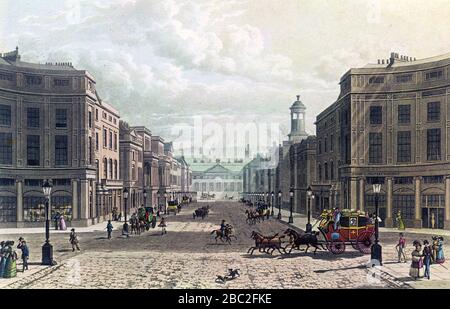 REGENT STREET, London, vom Piccadilly Circus aus gesehen ca. Stockfoto