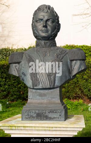 Statue/Büste von General Bernardo O'Higgins in Richmond upon Thames, Surrey. GROSSBRITANNIEN. (116) Stockfoto