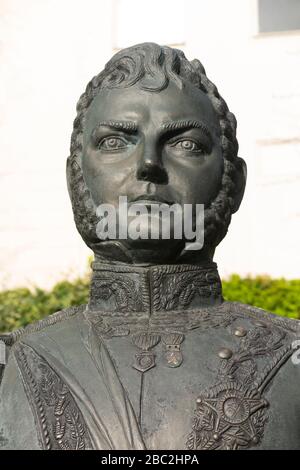 Statue/Büste von General Bernardo O'Higgins in Richmond upon Thames, Surrey. GROSSBRITANNIEN. (116) Stockfoto