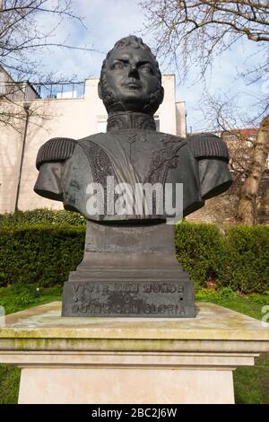 Statue/Büste von General Bernardo O'Higgins in Richmond upon Thames, Surrey. GROSSBRITANNIEN. (116) Stockfoto