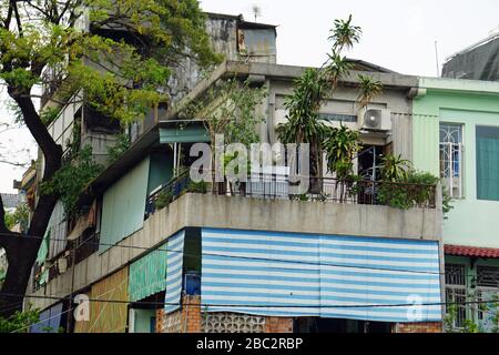 Vorstadt der Stadt ho chi minh mit Wohnhäusern Stockfoto