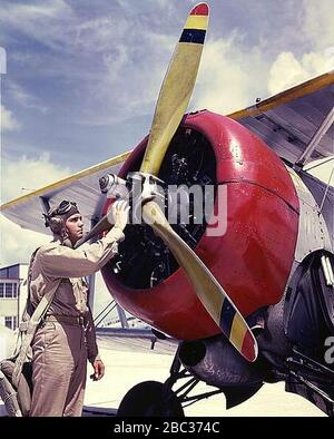 Grumman F3F 2. Stockfoto