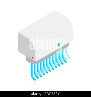 Handtrockner isoliert. Hygiene-Bad. Vektordarstellung Stock Vektor