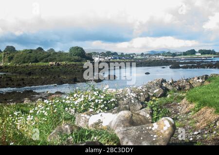 Galway Bay in der Nähe von Dunguaire Castle, Kinvara, Irland Stockfoto