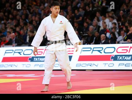 9. Feb 2020: Kentaro Iida aus Japan beim Grand Slam in Paris im Einsatz Stockfoto