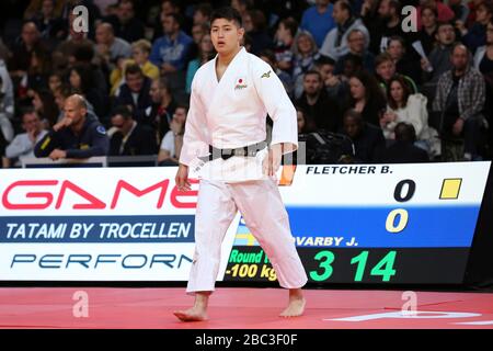 9. Feb 2020: Kentaro Iida aus Japan beim Grand Slam in Paris im Einsatz Stockfoto