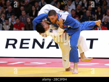 9. Feb 2020: Kentaro Iida aus Japan beim Grand Slam in Paris im Einsatz Stockfoto