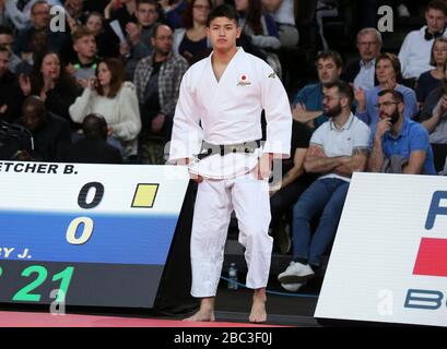 9. Feb 2020: Kentaro Iida aus Japan beim Grand Slam in Paris im Einsatz Stockfoto