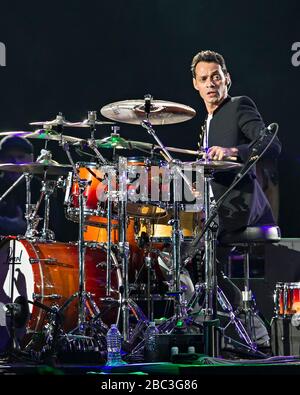 Latin Singing Sensation Marc Anthony tritt in der American Airlines Arena in Miami, Florida auf. Stockfoto