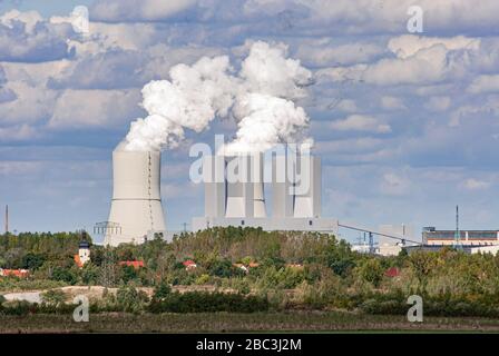 Böhlen, 09-082008, Braunes Kraftwerk Lippendorf Stockfoto