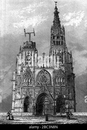 Guide pittoresque 039 Basilique Notre-Dame de L'Épine zugeschnitten. Stockfoto