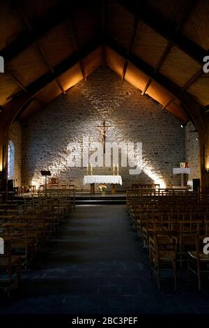 Innenansicht von Chapelle Notre Dame de la perseverance.Barbizon.seine-et Marne.France Stockfoto