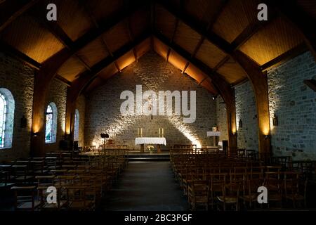 Innenansicht von Chapelle Notre Dame de la perseverance.Barbizon.seine-et Marne.France Stockfoto