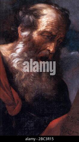 Guido Reni - Moses mit den Tabellen des Gesetzes (Detail) Stockfoto