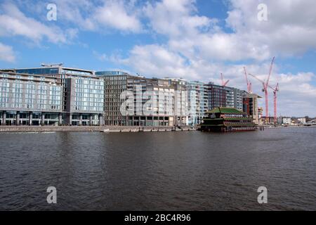 Stadtbild Des Oosterdok In Amsterdam Niederlande 2020 Stockfoto