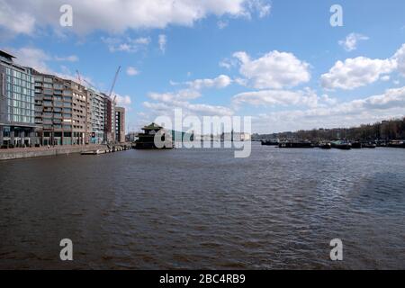 Stadtbild Des Oosterdok In Amsterdam Niederlande 2020 Stockfoto