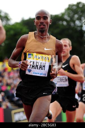 Großbritanniens Mo Farah während der 5000 Meter der Männer Stockfoto