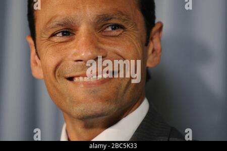 Mark Ramprakash kündigt seinen Rücktritt vom First-Class-Cricket an. Stockfoto