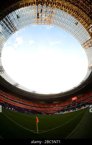 Blick auf die Donbass Arena, Heimstadion von Shakhtar Donezk Stockfoto