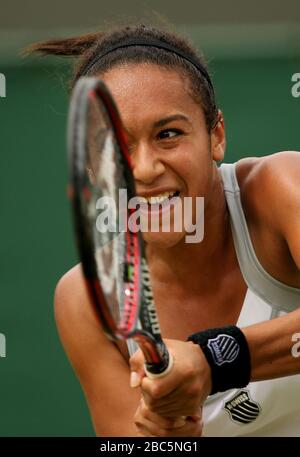 Großbritanniens Heather Watson in Aktion gegen den USA Jamie Lee Hampton Stockfoto