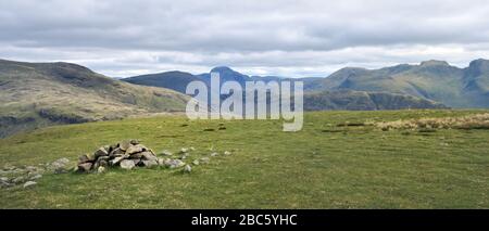 Die Scafells aus Seatallan Cairn Stockfoto