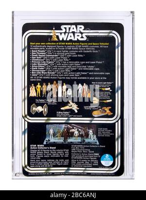 1978 Kenner Vintage Star Wars Todesschwadron Commander 12 Back-B AFA 70 EX+ Karded Action Abbildung MOC Stockfoto