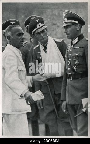 RUSSLAND, 13. AUGUST 2019: Postkarte, die von Deutschland gedruckt wird, zeigt die Olympischen Sommerspiele 1936 Deutschland, ca. 1936 Stockfoto
