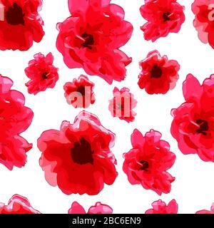Nahtloses Blumenmuster. Vektorgrafik. Floraler Hintergrund. Stockfoto