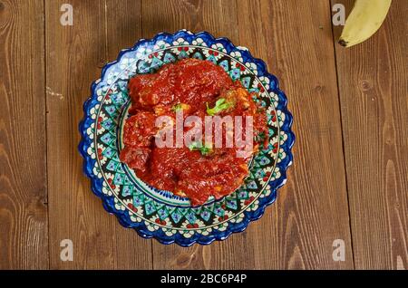 Ambulthiyal - Srilankan Sweet and Sour Fish Curry Stockfoto