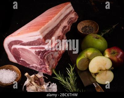 Schweinelende Rösterei Stockfoto