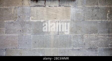 Stein grau bebaut Wand Textur Mauerwerk Hintergrund Stockfoto