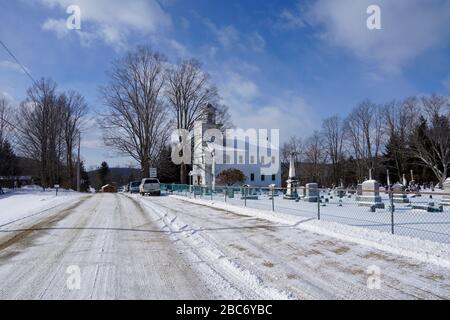 Middlefield USA - 26. Januar 2014 - Downtown Middlefield in Upstate New York Stockfoto