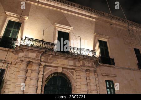 Der große Herrscherpalast in valletta (malta) Stockfoto