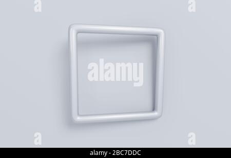 Abstraktes 3D-Rendering der quadratischen Form. Modernes geometrisches Hintergrunddesign Stockfoto