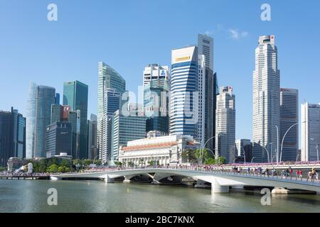 Wolkenkratzer im Stadtzentrum von Esplanade, Central Business District (CBD), Downtown Core, Central Area, Singapur Stockfoto