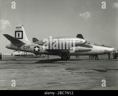 US-Luftwaffenflugzeug Lockheed P-80 Shooting Star, 1950er Jahre Stockfoto