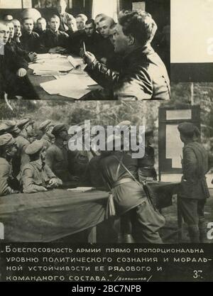 Propagandafoto des zweiten Fünfjahresplans Stalins für die Entwicklung der Nationalökonomie der Union der Sozialistischen Sowjetrepublik (UdSSR), 1941 Stockfoto