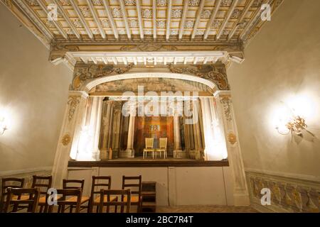 Castello Meleto, Toskana. Italien, Europa Stockfoto