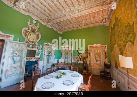 Castello Meleto, Toskana. Italien, Europa Stockfoto