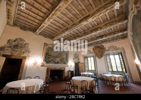 Castello Meleto, Toskana. Italien, Europa Stockfoto