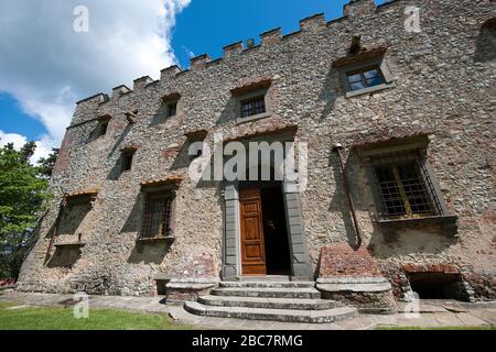 Castello Meleto, Toskana. Italien, Europa Stockfoto