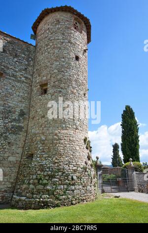 Castello Meleto, Toskana. Italien, Europa Stockfoto