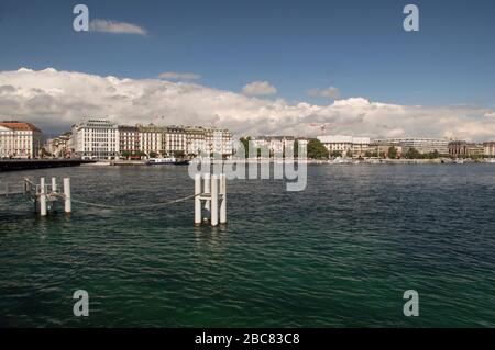 Leman-See, Genf, Schweiz. Stockfoto