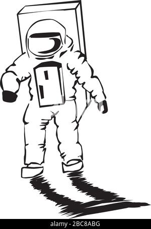 Astronaut im all Stock Vektor