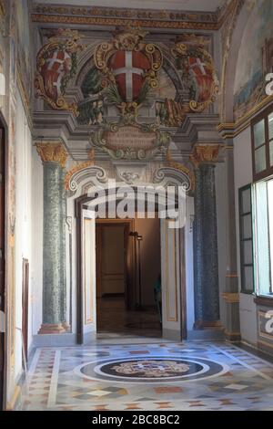 Palast des Großmeisters, 16. Bis 18. Jahrhundert. Residenz des Großmeisters des Orden des Heiligen Johannes. Innen. Valletta. Malta. Stockfoto