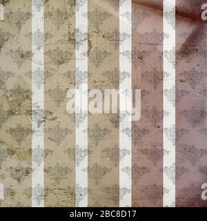 Vintage gruge gestreiften Hintergrund in 12x12 digitale Kulissen für Grafik-Design, Seite Elemente. Braun, bis hellbeige Farben in breiten vertikalen Linien in t Stockfoto