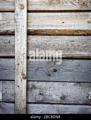 Altes holz Plank wand Textur für Hintergrund. Holz- Wand mit Nägeln Hintergrund Stockfoto