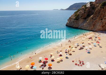 Kaputas Strand in der Nähe von Kalkan, Provinz Antalya, Türkei Stockfoto