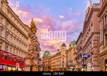 Die Pestsäule in Wien, Österreich Stockfoto